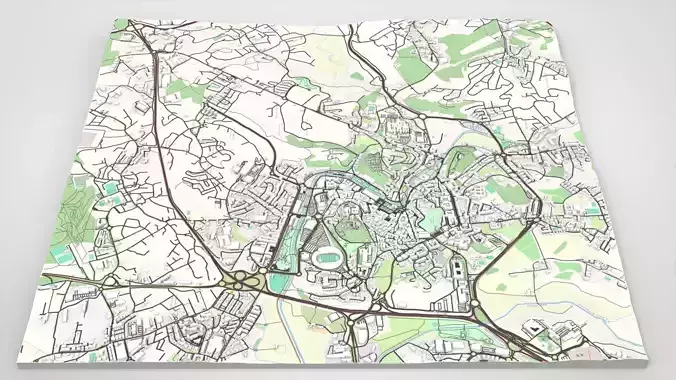 Cityscape Leiria Portugal 3D model