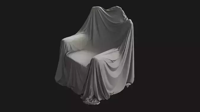 Covered Classic Armchair 01