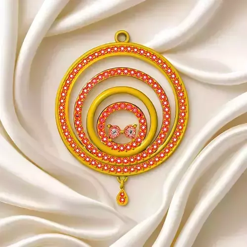 Contemporary Circular Pendant  3D print model