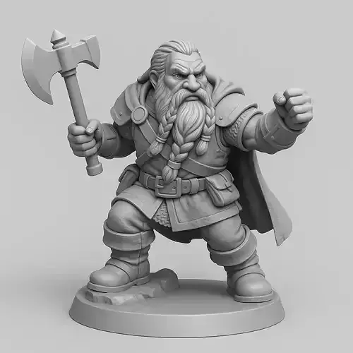 Dwarf Warrior Miniature