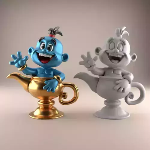 Fun Genie Lamp 3D STL File for Desk Decor Toys 1