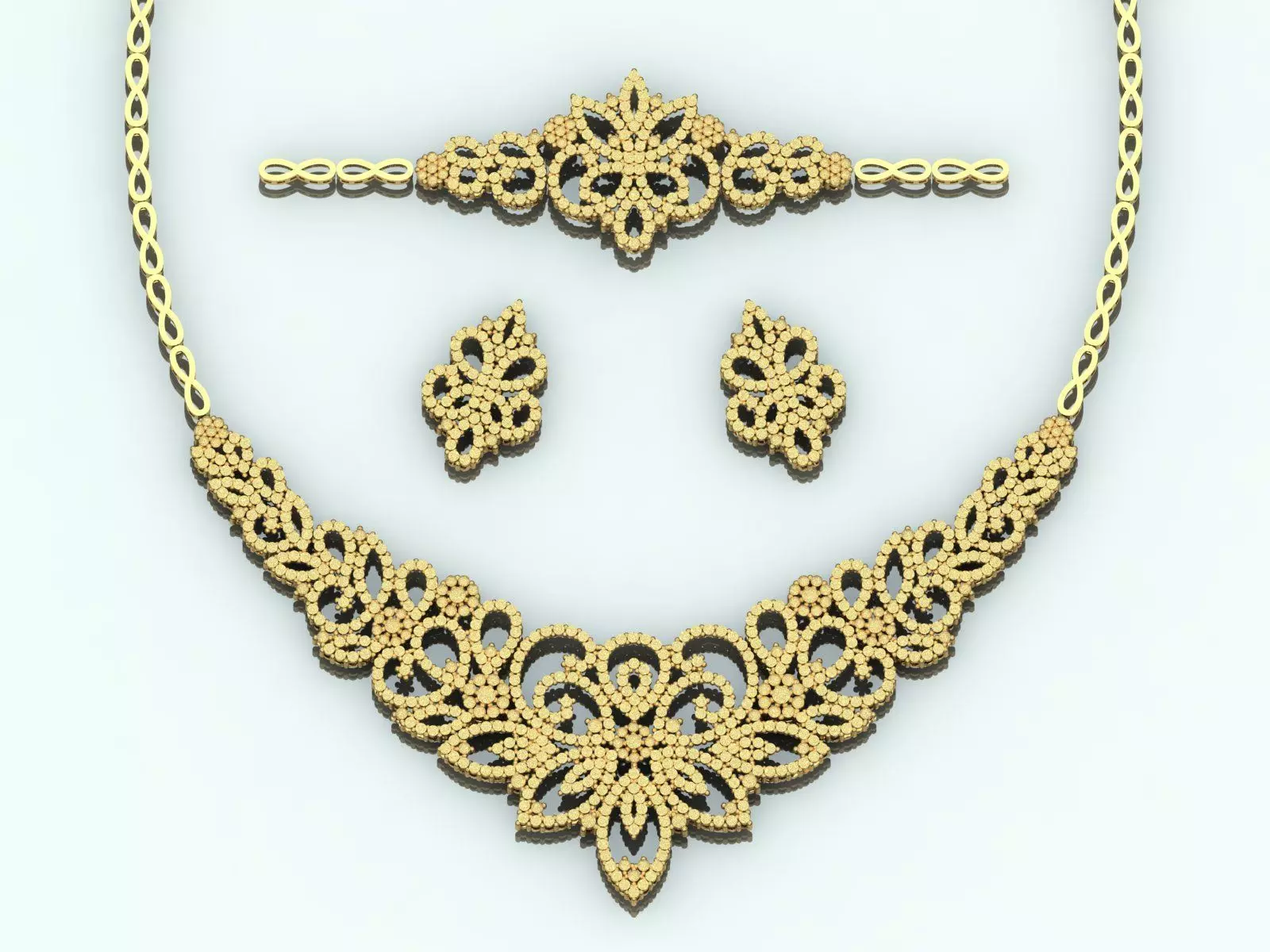 Gold Set  3D print model_0