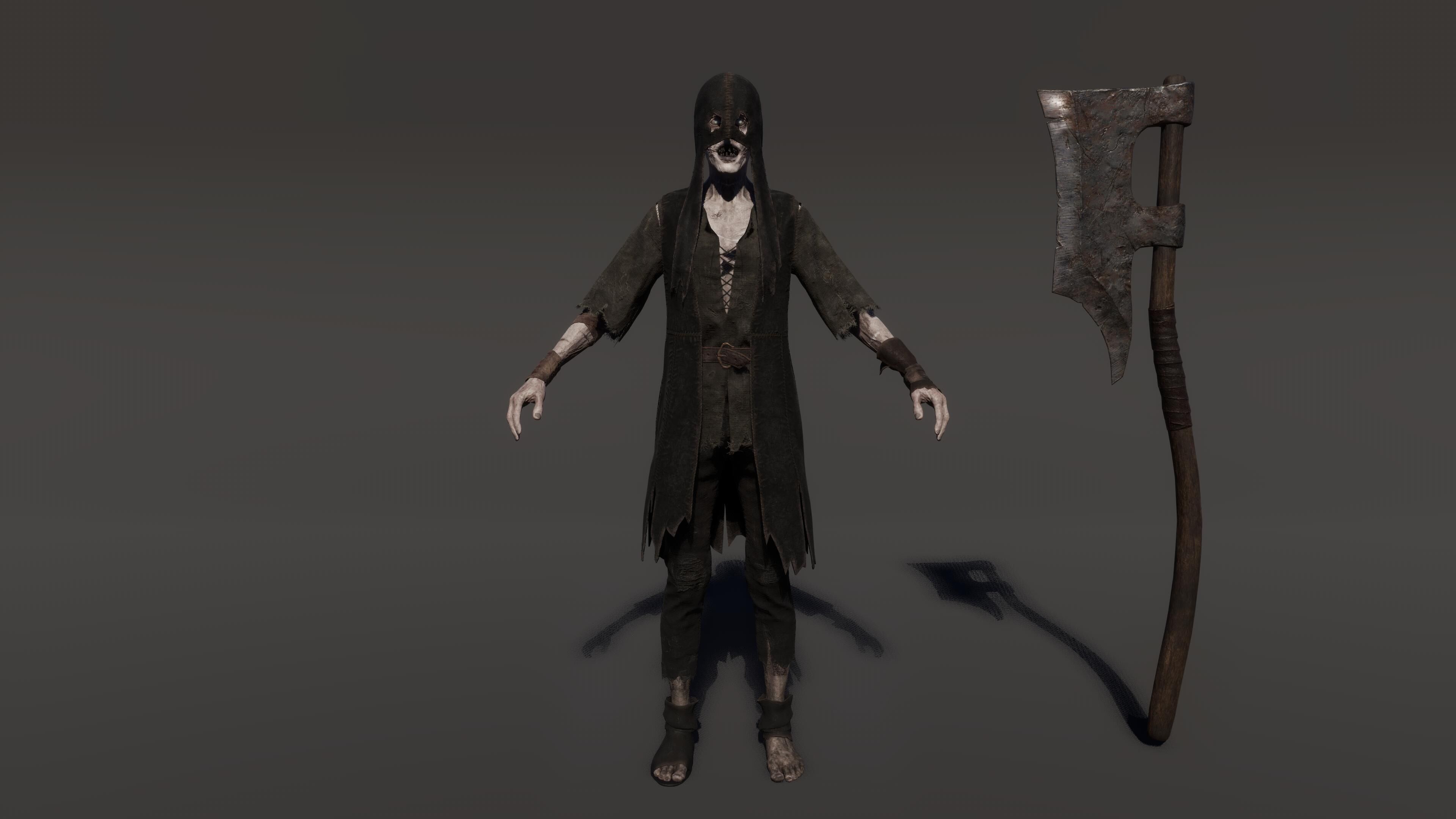 Undead Executioner Low-poly 3D model_8