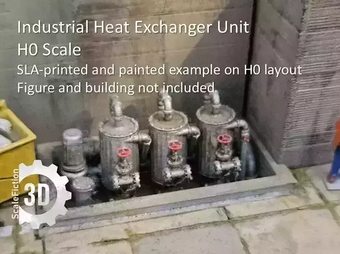 H0 Scale    Industrial Heat Exchanger Unit 3D print model