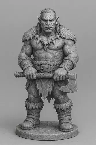 Orc Barbarian Miniature