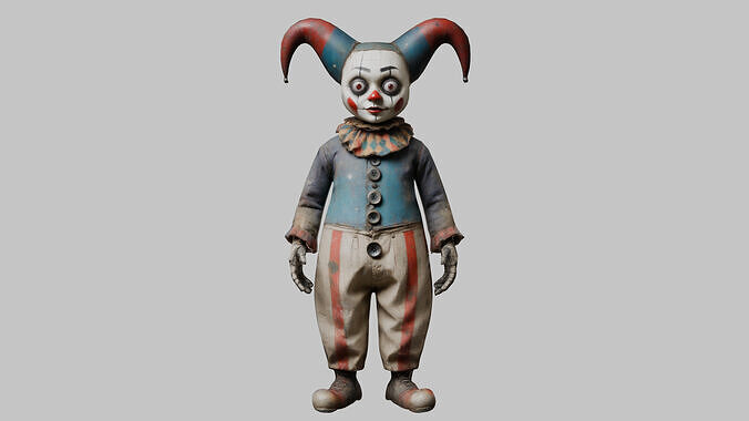 Humanoid Harlequin Low-poly 3D model