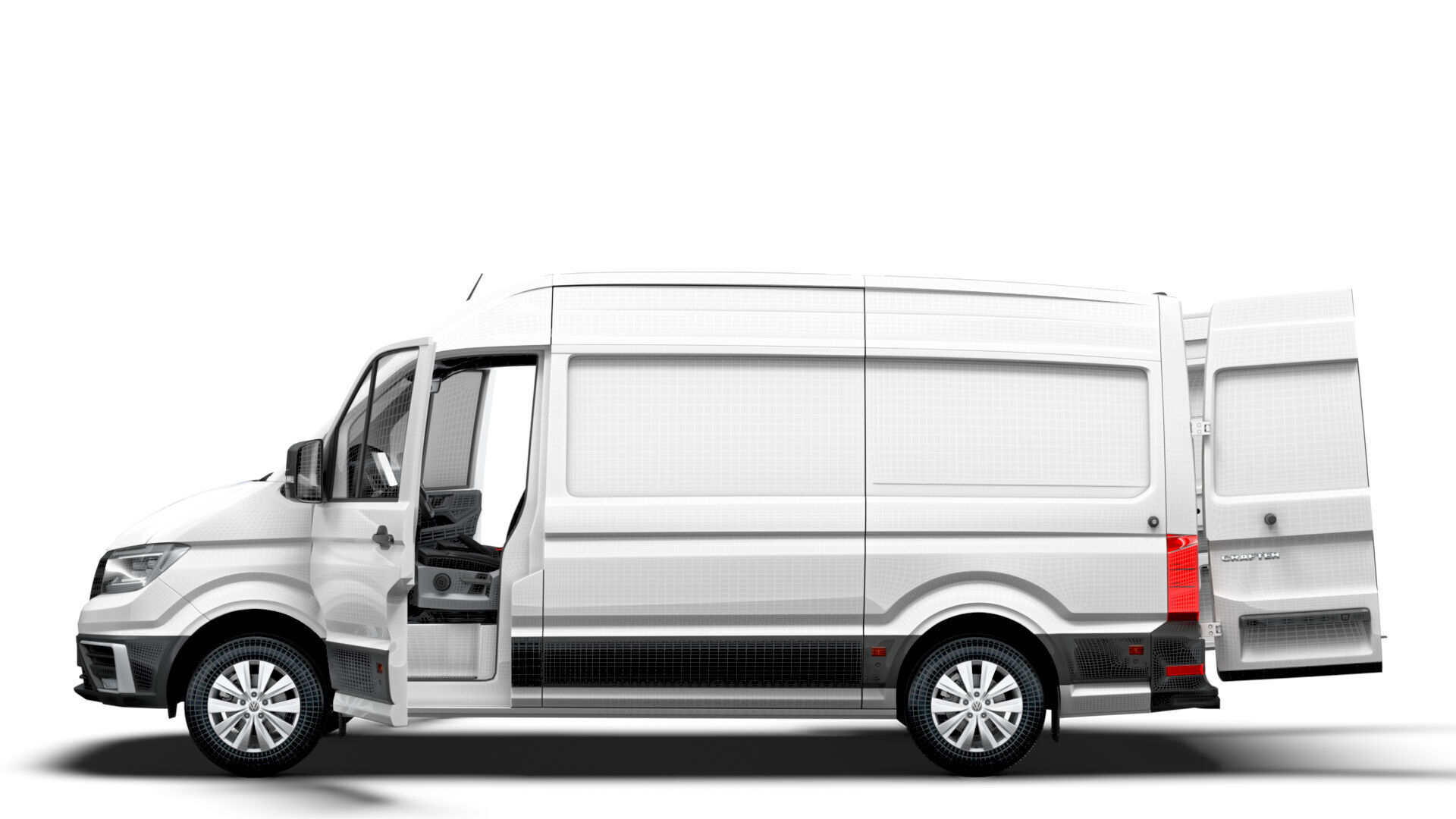 VW Crafter Van MWB HR HQInterior 2025 3D model_19