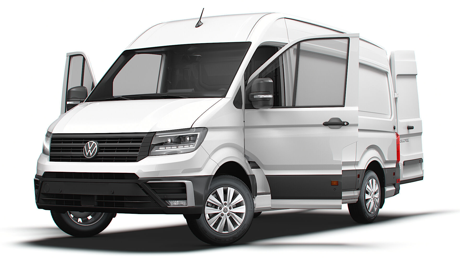 VW Crafter Van MWB HR HQInterior 2025 3D model_8