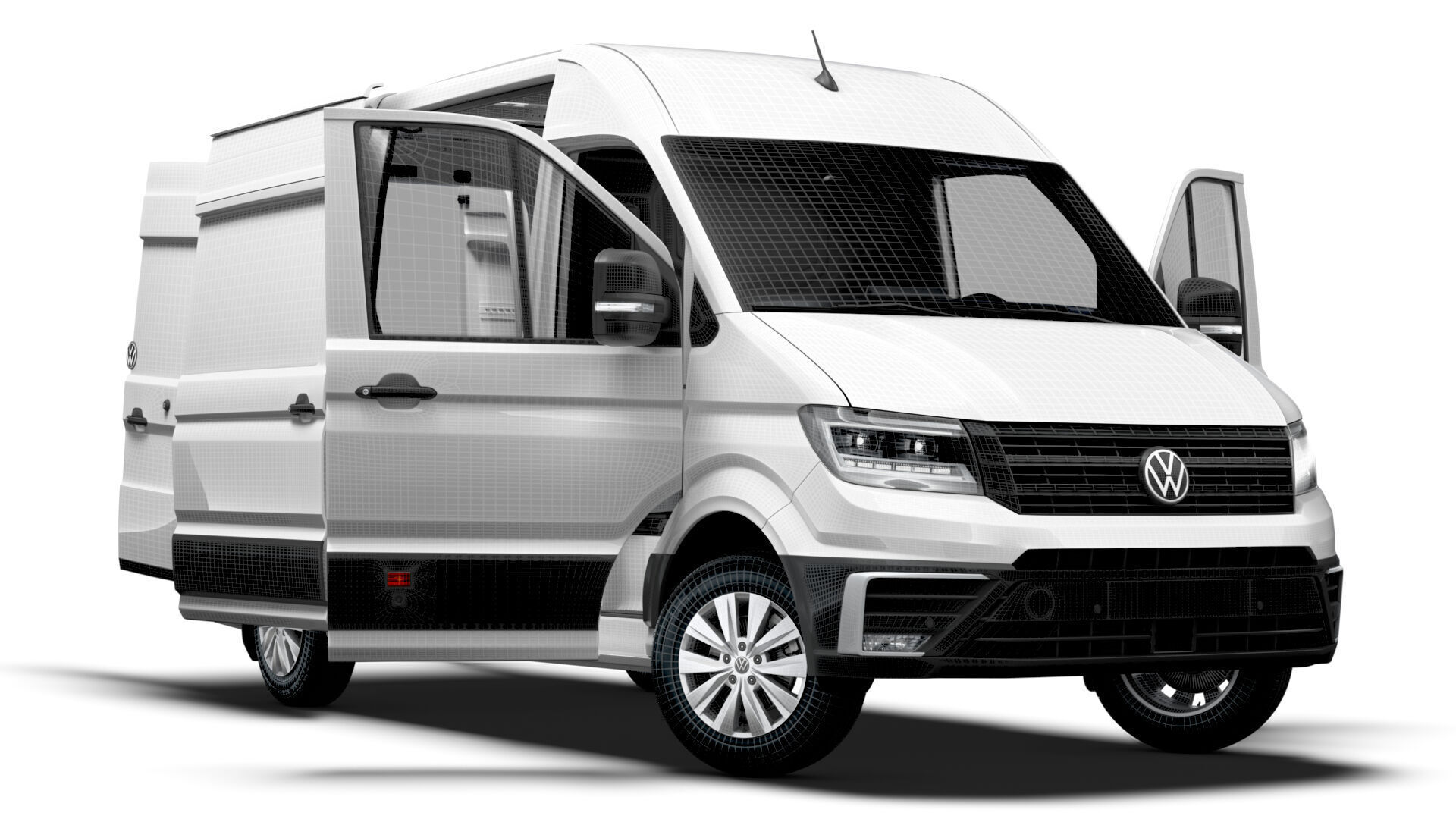 VW Crafter Van MWB HR HQInterior 2025 3D model_15