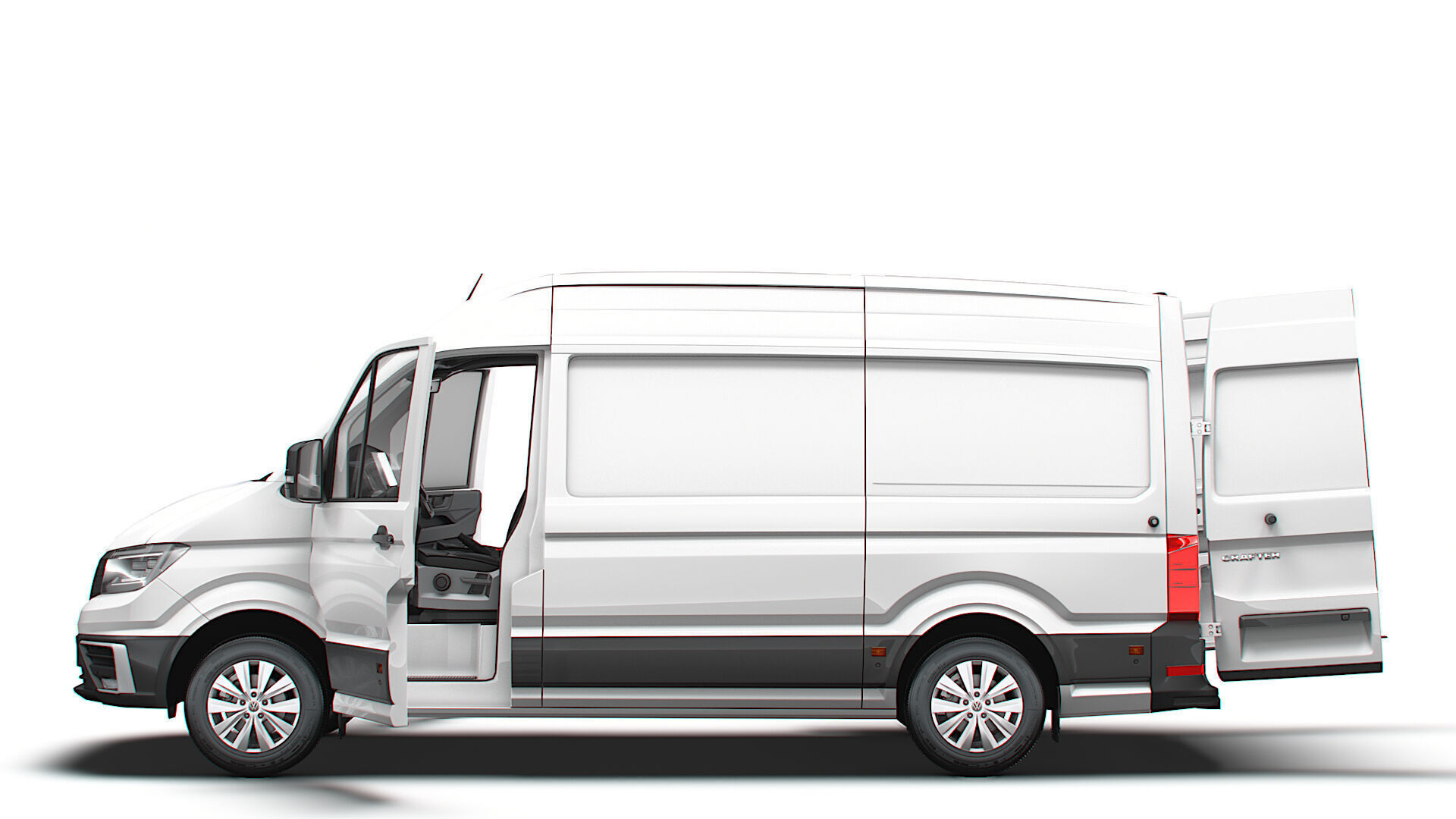 VW Crafter Van MWB HR HQInterior 2025 3D model_4