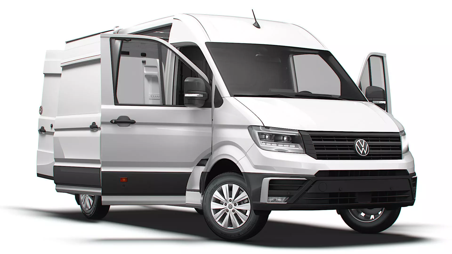 VW Crafter Van MWB HR HQInterior 2025 3D model_0