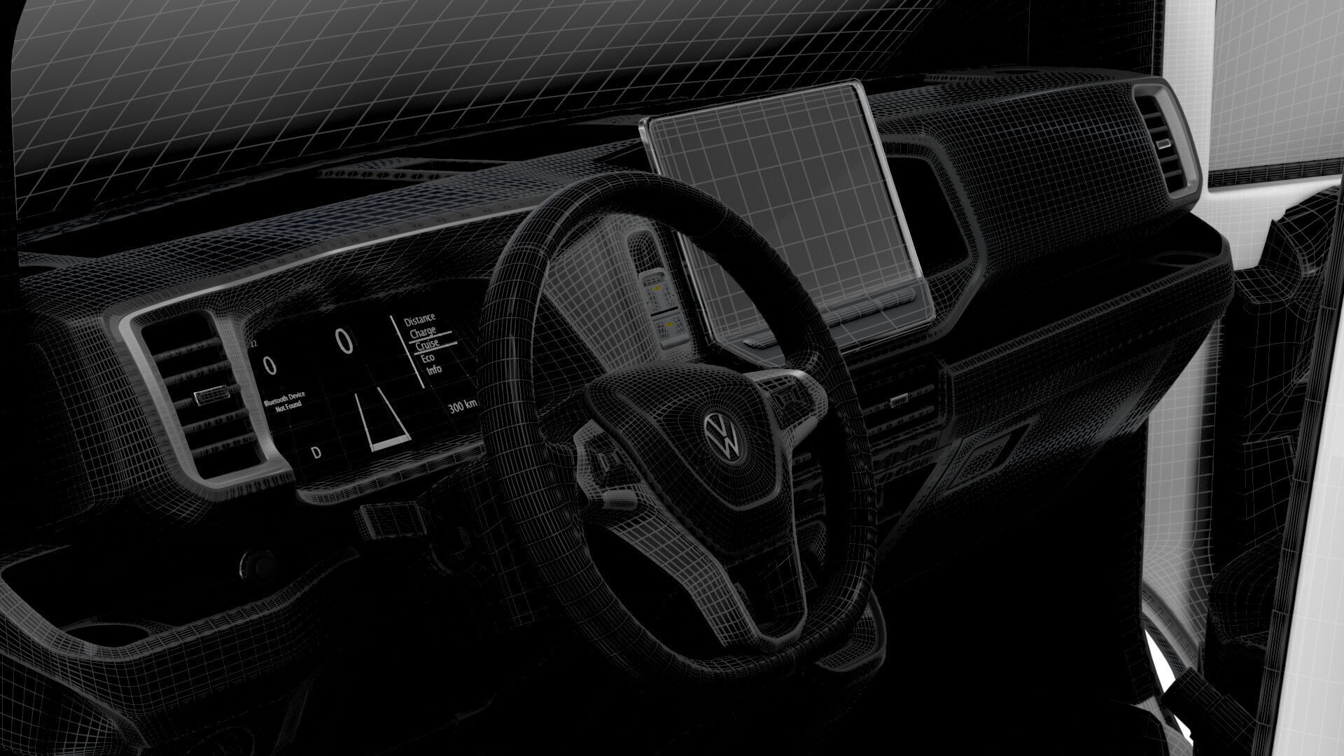 VW Crafter Van MWB HR HQInterior 2025 3D model_17