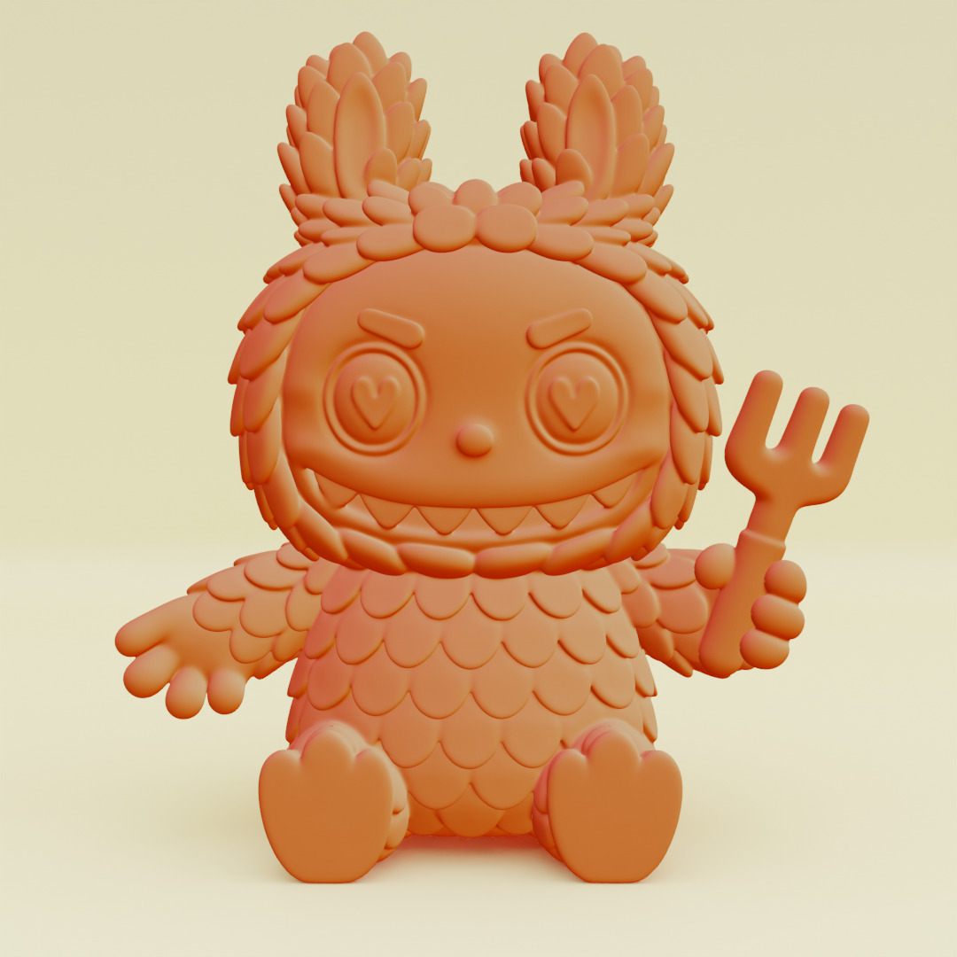 Labubu Beach Set DADA BABA Sandcastle Pop Mart Printable 3D print model_19