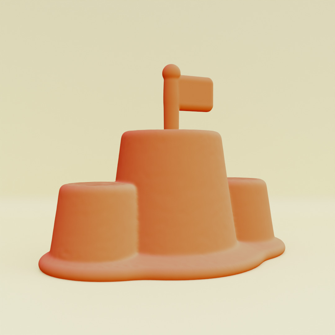 Labubu Beach Set DADA BABA Sandcastle Pop Mart Printable 3D print model_22