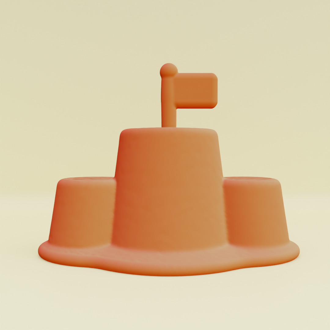 Labubu Beach Set DADA BABA Sandcastle Pop Mart Printable 3D print model_20