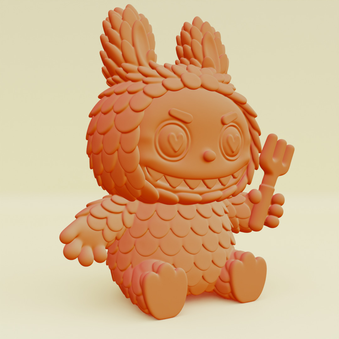 Labubu Beach Set DADA BABA Sandcastle Pop Mart Printable 3D print model_21