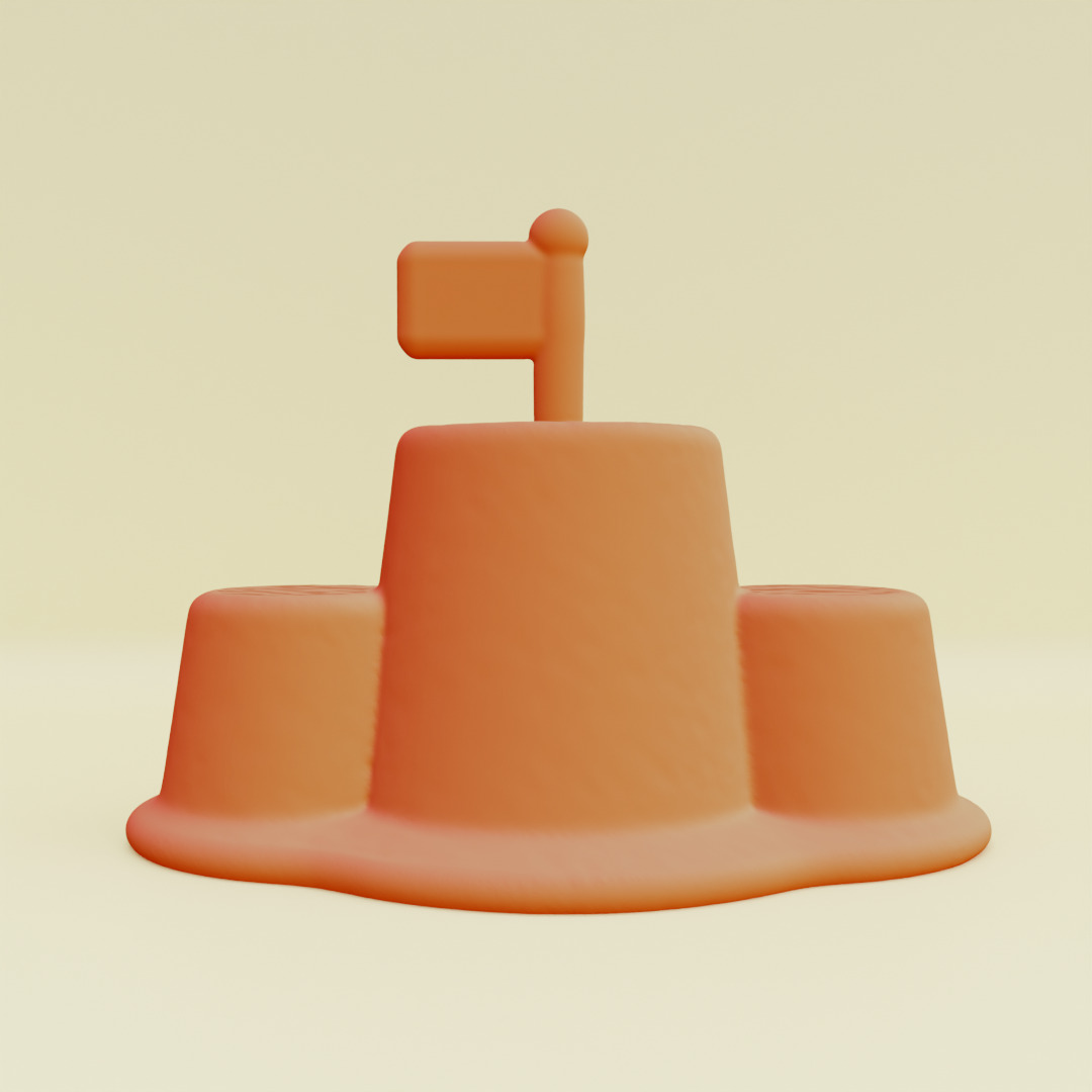 Labubu Beach Set DADA BABA Sandcastle Pop Mart Printable 3D print model_24