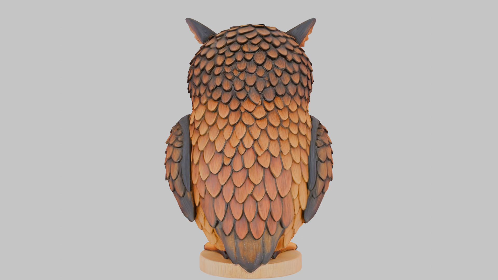 Decorative Owl Low-poly 3D model_4