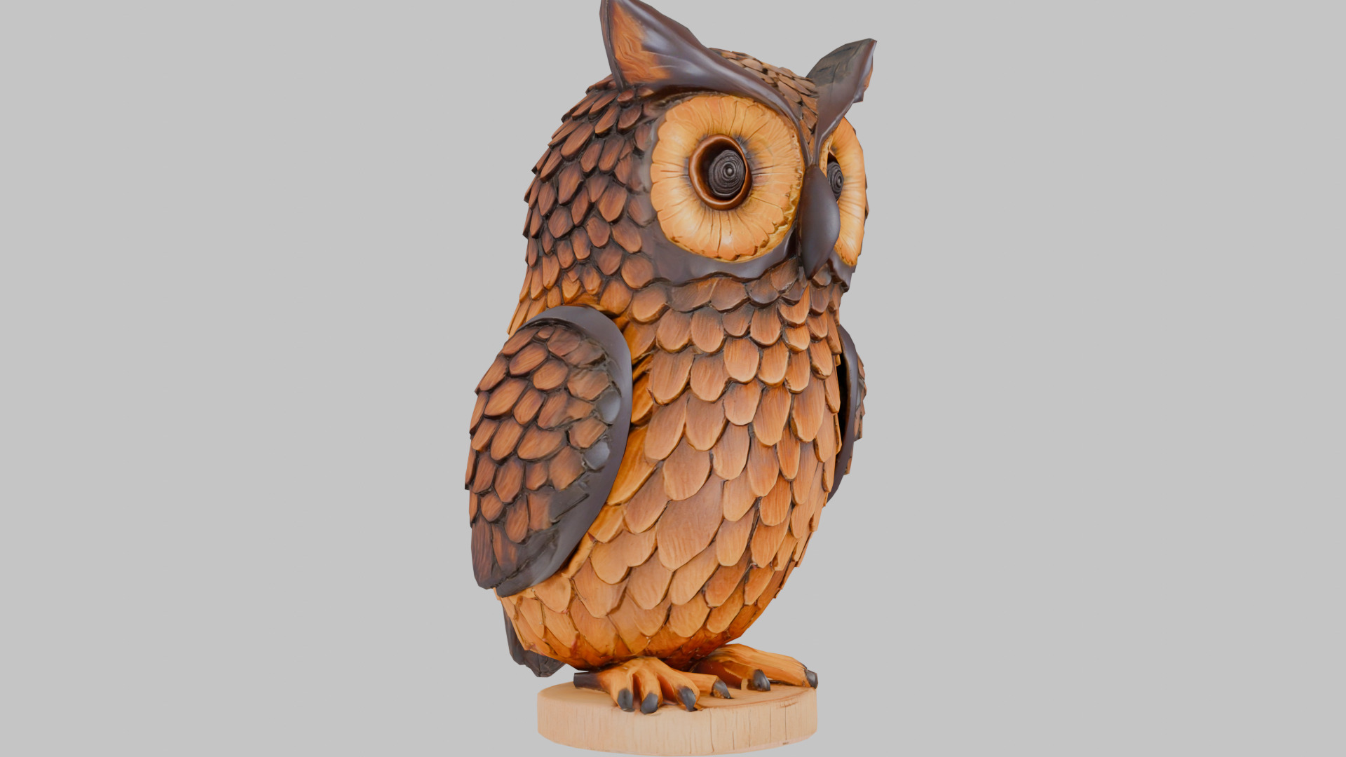 Decorative Owl Low-poly 3D model_1