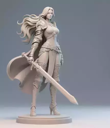 Heroic Armored Female Warrior 