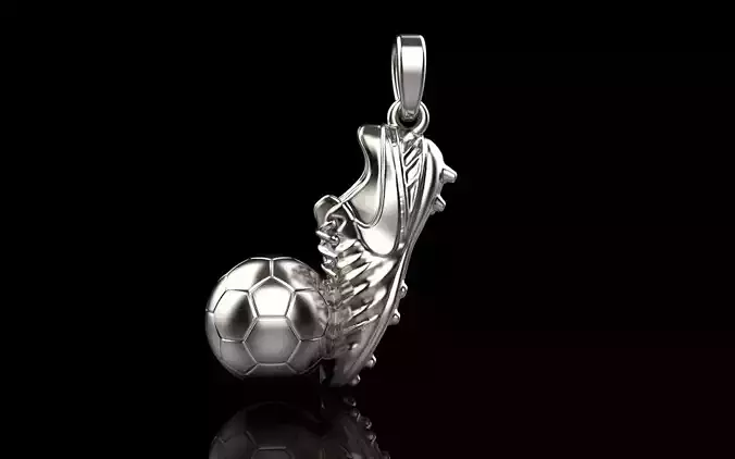 Soccer ball shoe pendant model 1044 3D print model