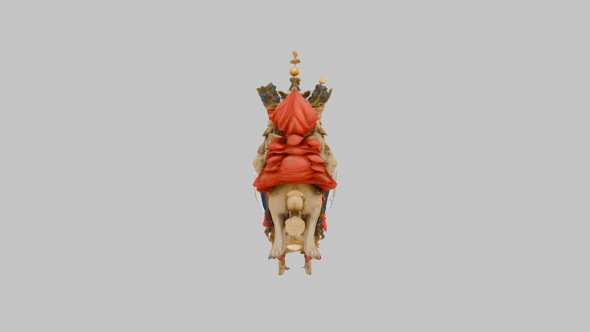 Ornate Heraldic Emblem Low-poly 3D model_2