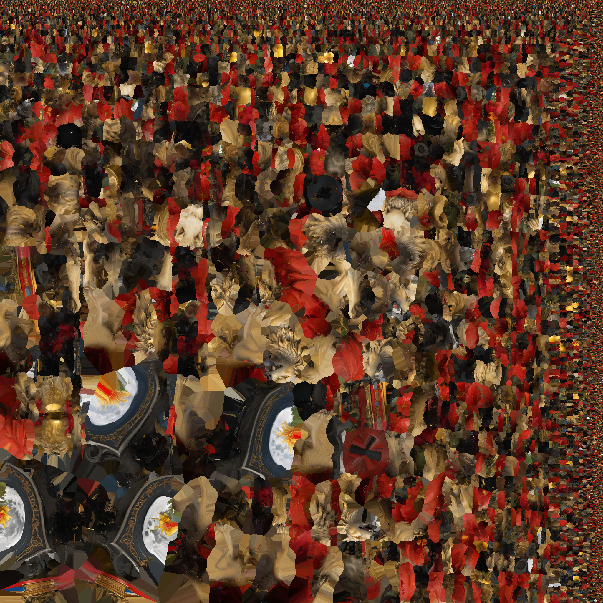 Ornate Heraldic Emblem Low-poly 3D model_10