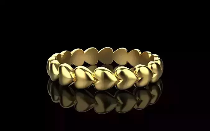 Eternity heart ring model 1047 3D print model