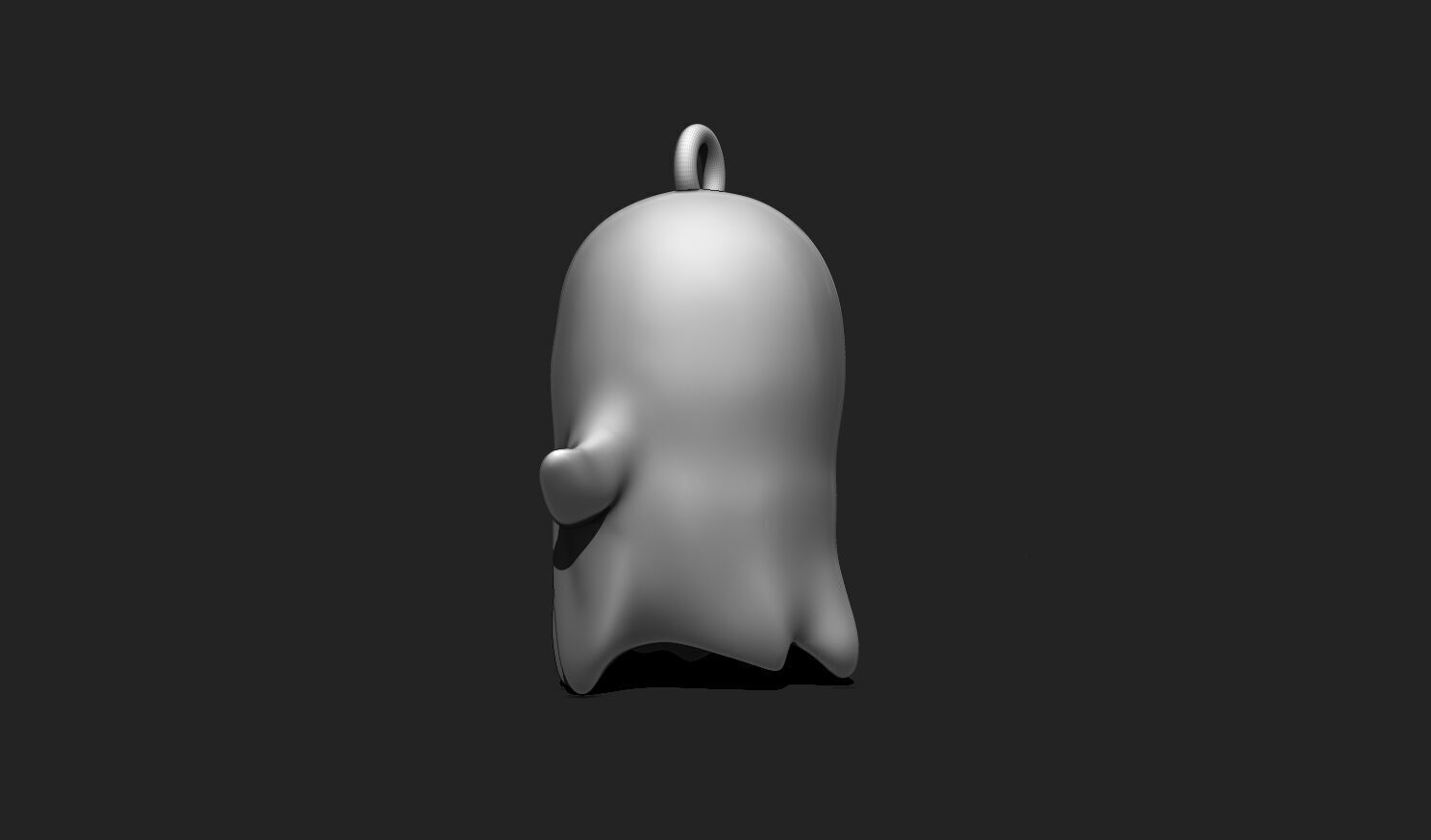 Kawaii Ghost Keychain - Spooky Mini STL Model for 3D Printing 3D print model_6