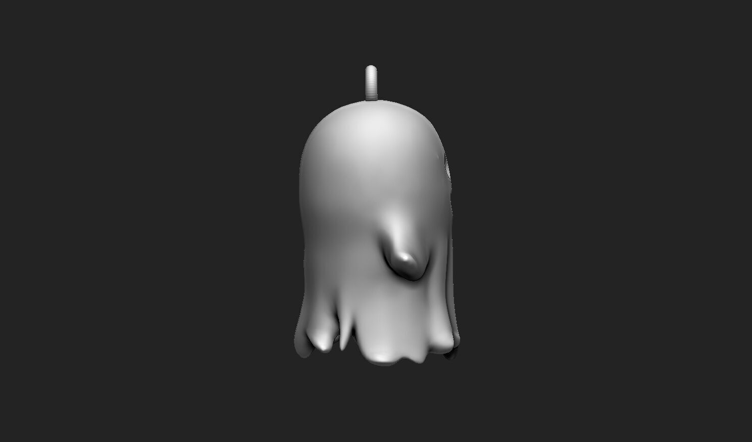 Kawaii Ghost Keychain - Spooky Mini STL Model for 3D Printing 3D print model_3