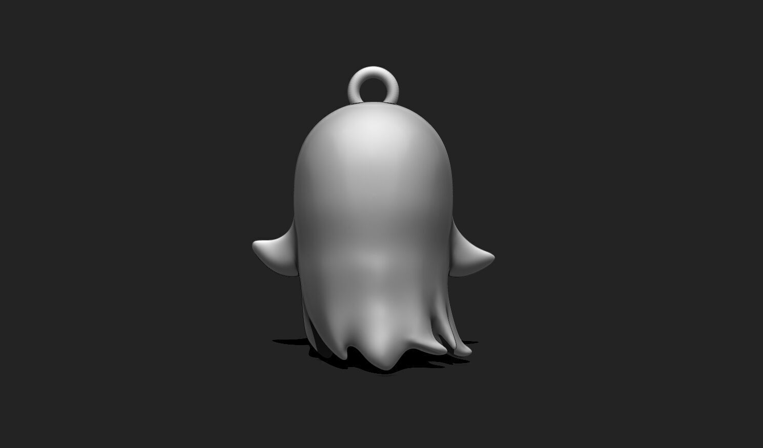 Kawaii Ghost Keychain - Spooky Mini STL Model for 3D Printing 3D print model_5