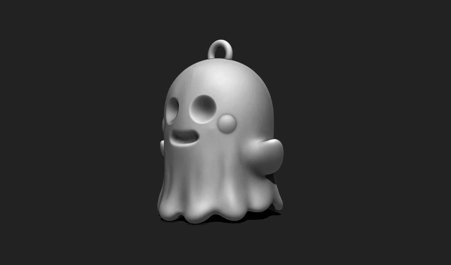 3D Printable Ghost Keychain - Fun Halloween Accessory STL File 3D print model_7
