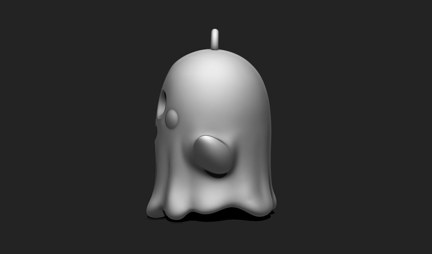 3D Printable Ghost Keychain - Fun Halloween Accessory STL File 3D print model_6