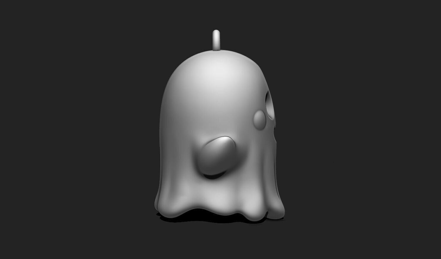 3D Printable Ghost Keychain - Fun Halloween Accessory STL File 3D print model_3