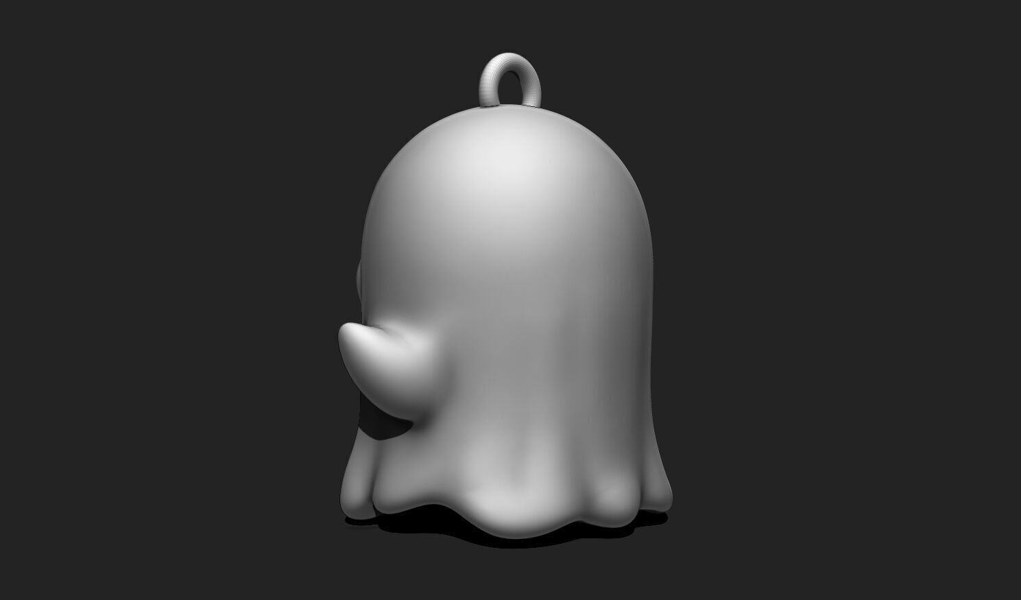 3D Printable Ghost Keychain - Fun Halloween Accessory STL File 3D print model_5