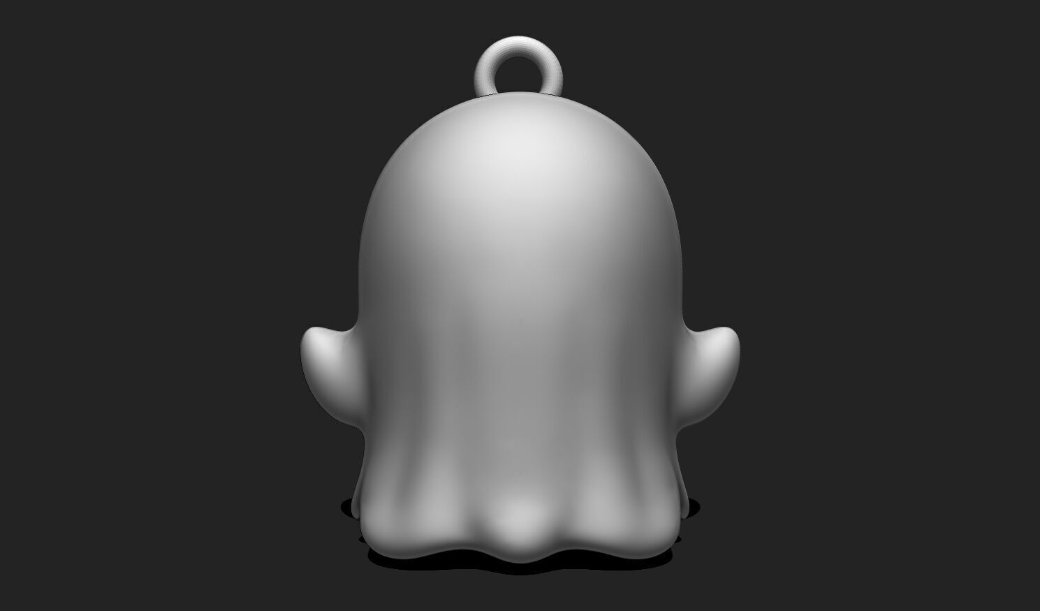 3D Printable Ghost Keychain - Fun Halloween Accessory STL File 3D print model_4