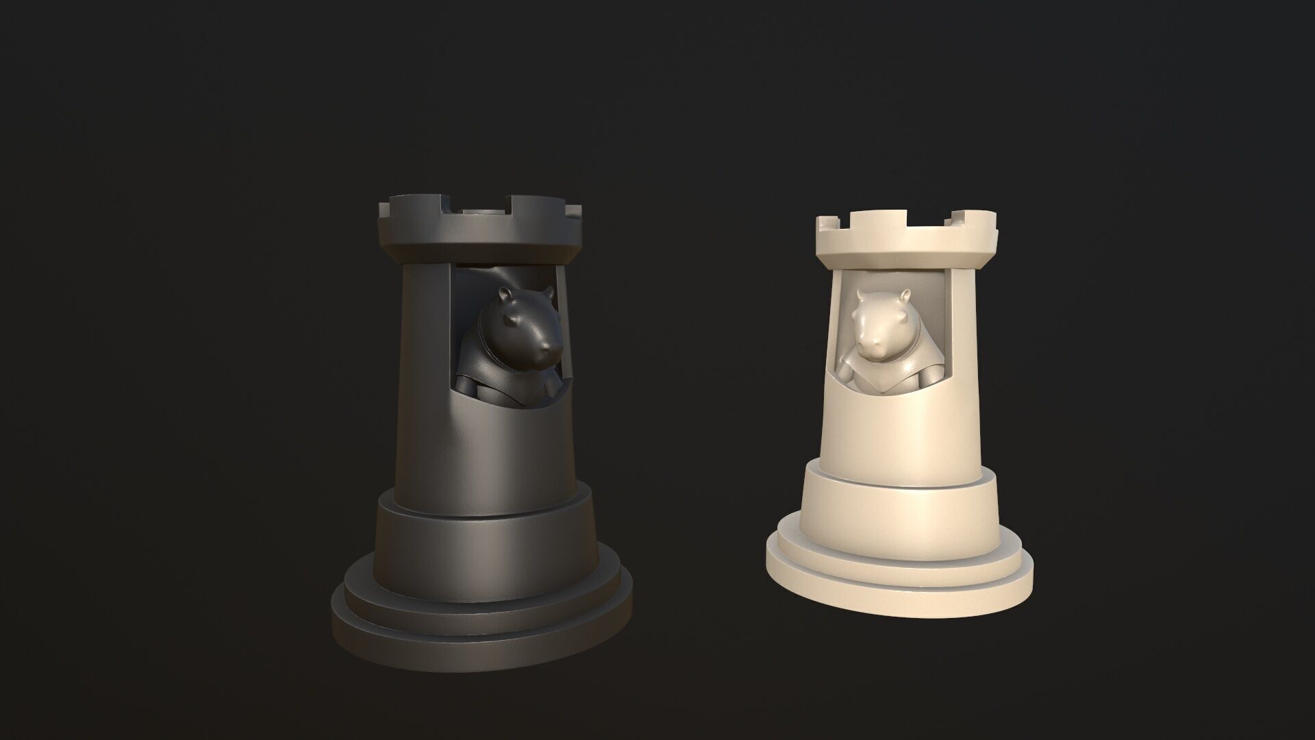 Set Capybara Chess  3D print model_10