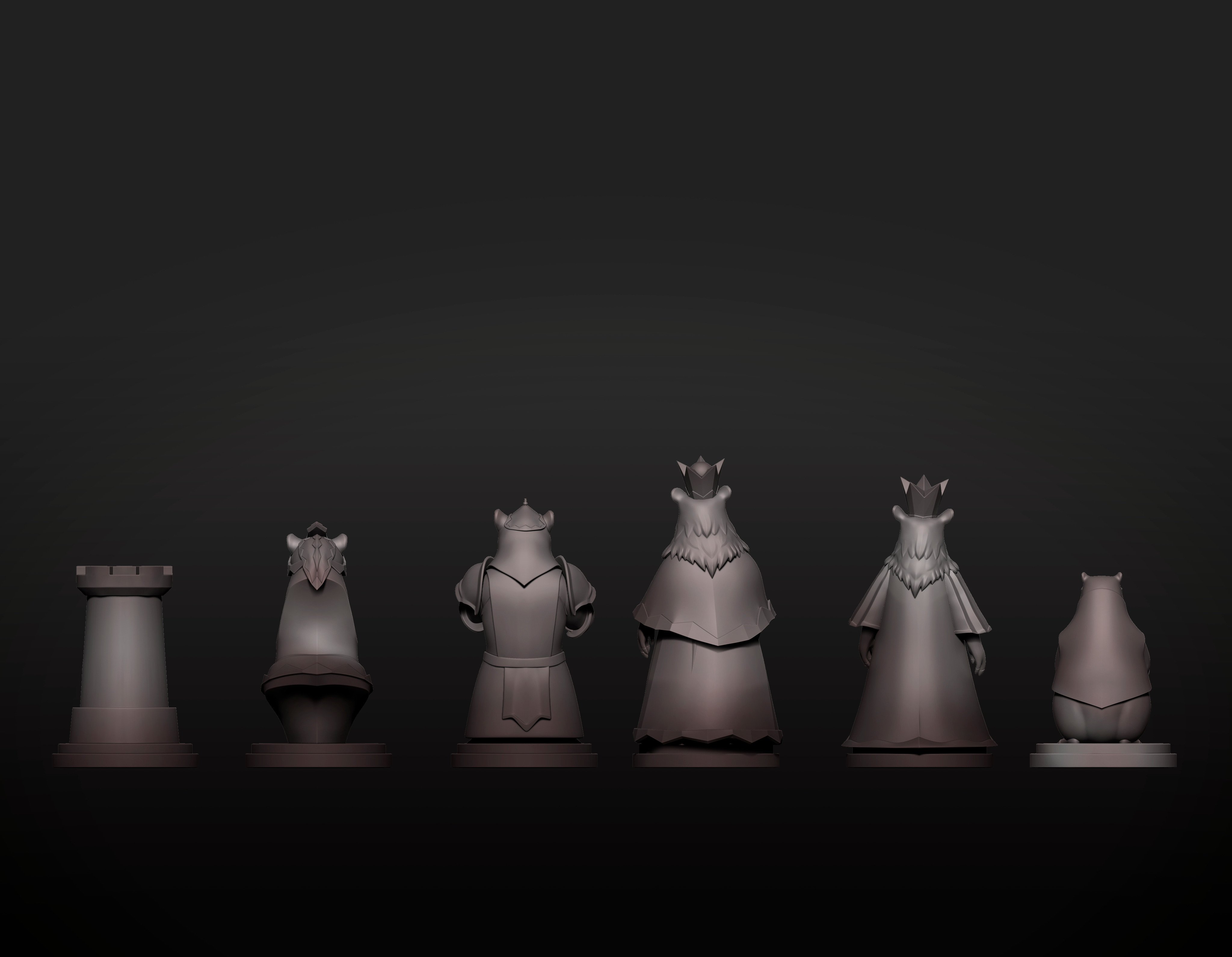 Set Capybara Chess  3D print model_6