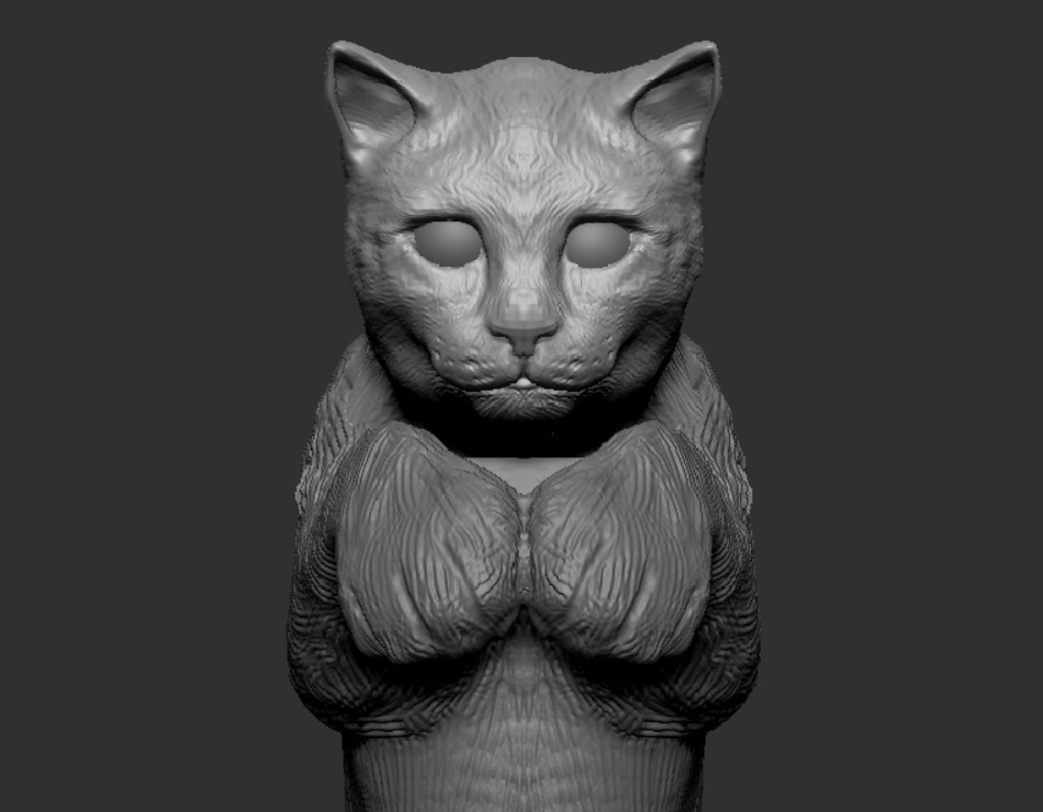 cat model 3D print model_5