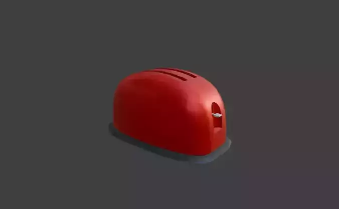 Toaster red   lowpoly and game ready  PBR