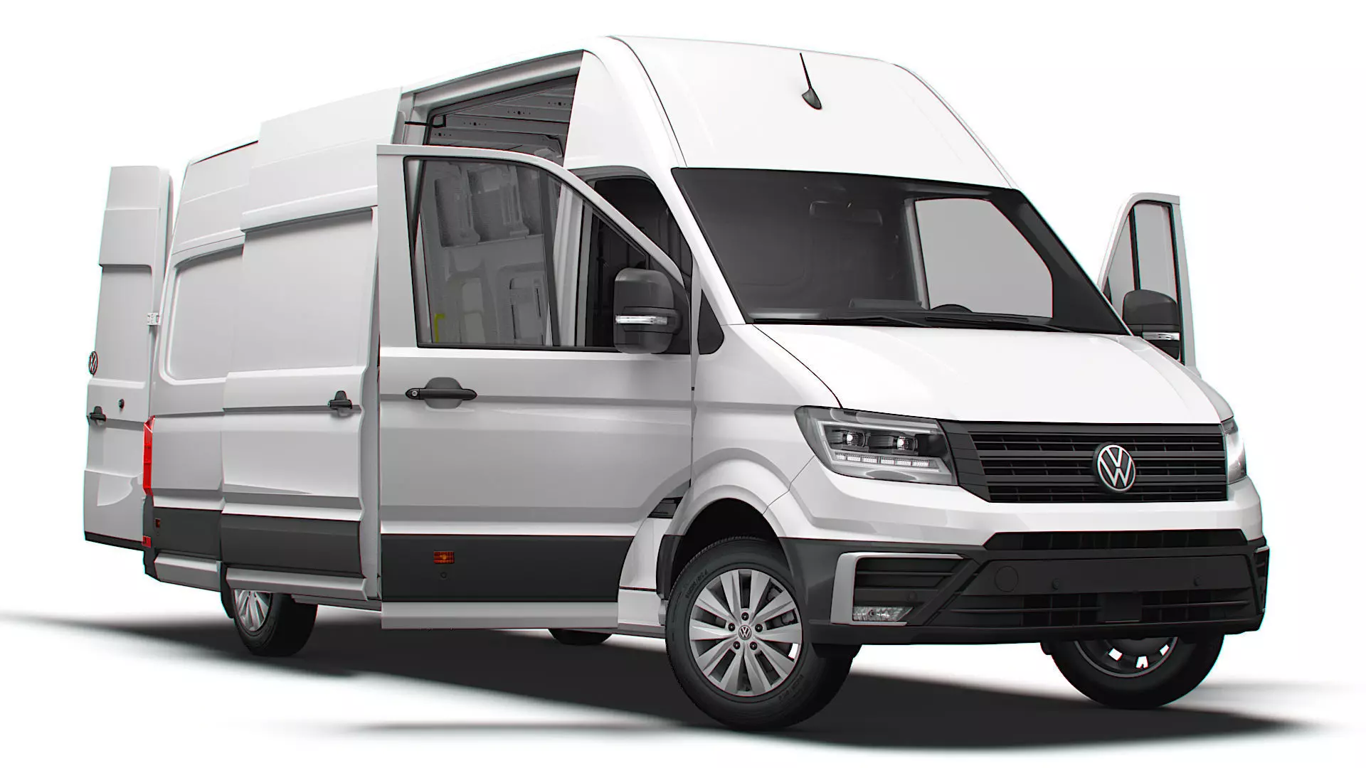 VW Crafter Van LWBM SHR HQInterior 2025 3D model_0