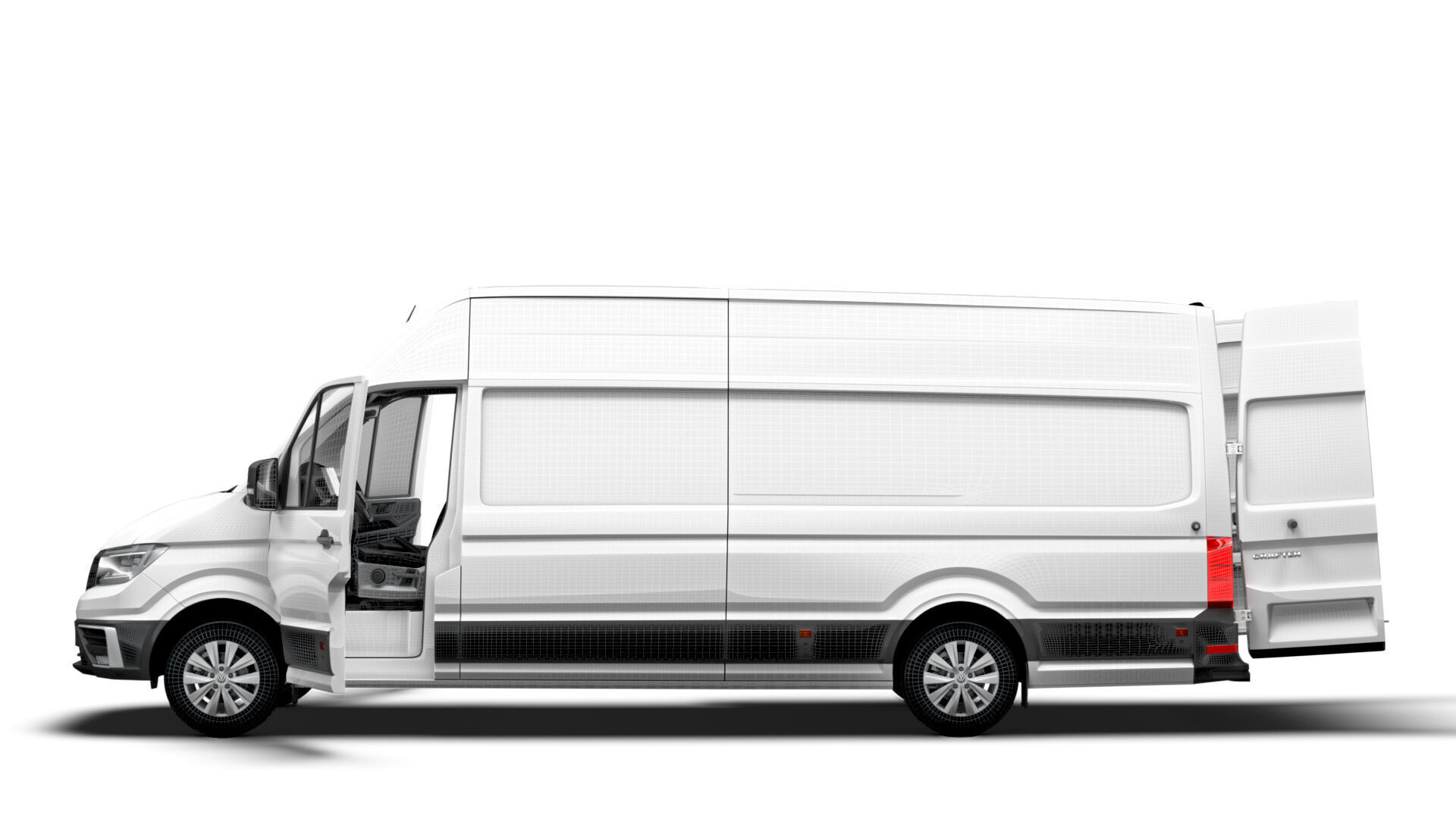 VW Crafter Van LWBM SHR HQInterior 2025 3D model_19