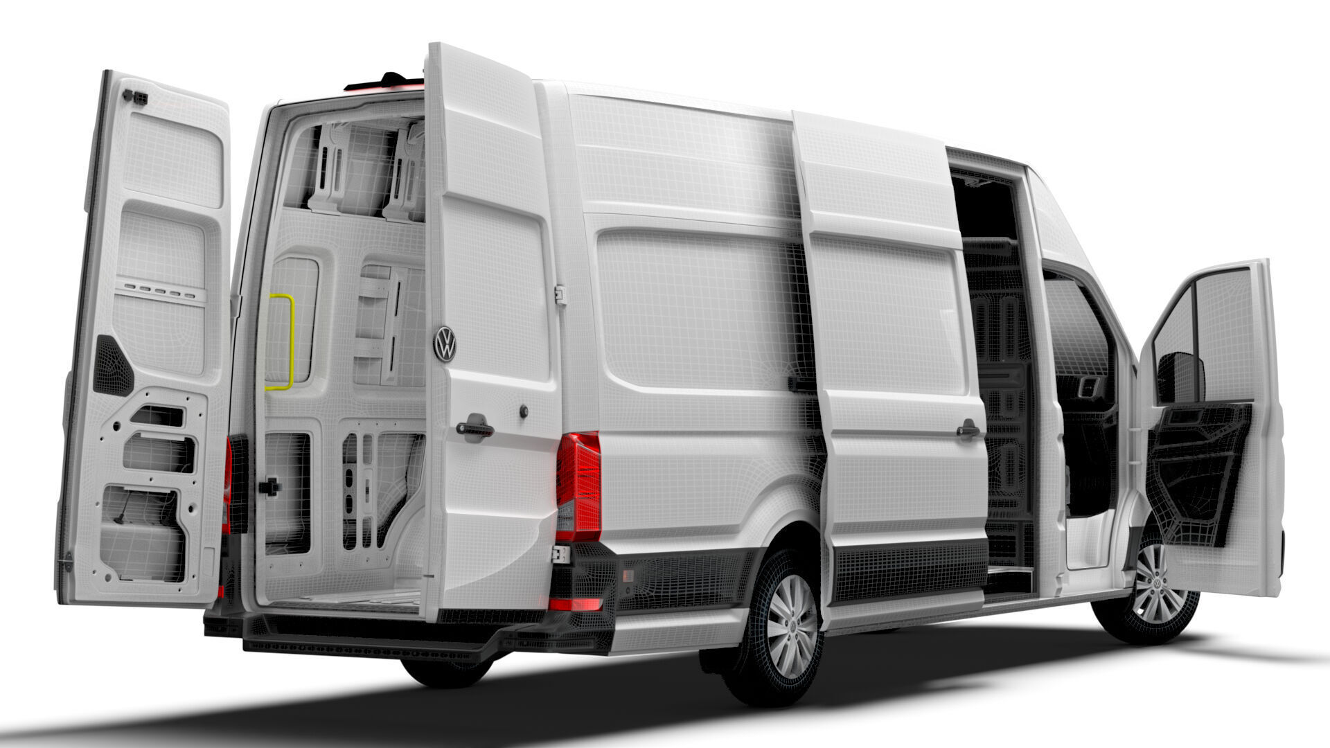 VW Crafter Van LWBM SHR HQInterior 2025 3D model_20
