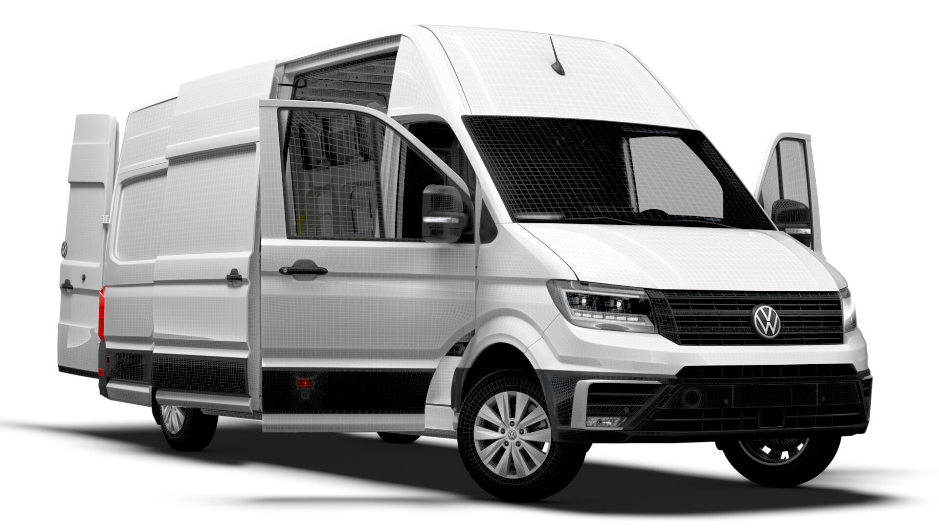 VW Crafter Van LWBM SHR HQInterior 2025 3D model_15