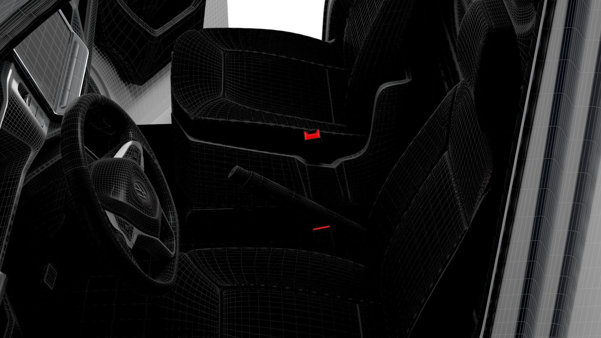 VW Crafter Van LWBM SHR HQInterior 2025 3D model_29