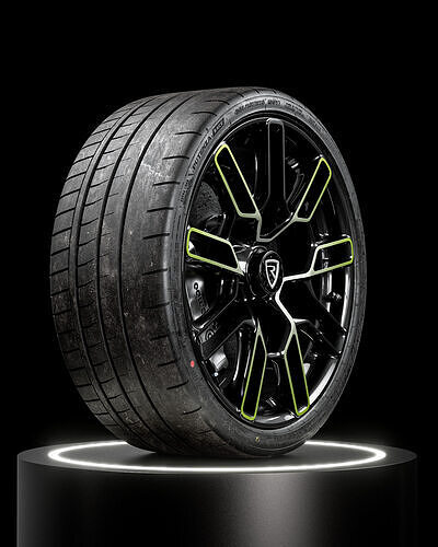 Bridgestone Potenza Race 245 30 ZR20 90Y 3D model 6