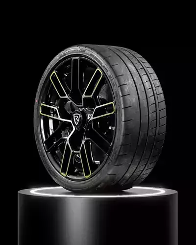 Bridgestone Potenza Race 245 30 ZR20 90Y 3D model