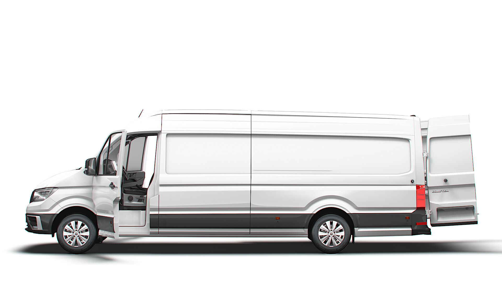 VW Crafter Van LWBM HR HQInterior 2025 3D model_4