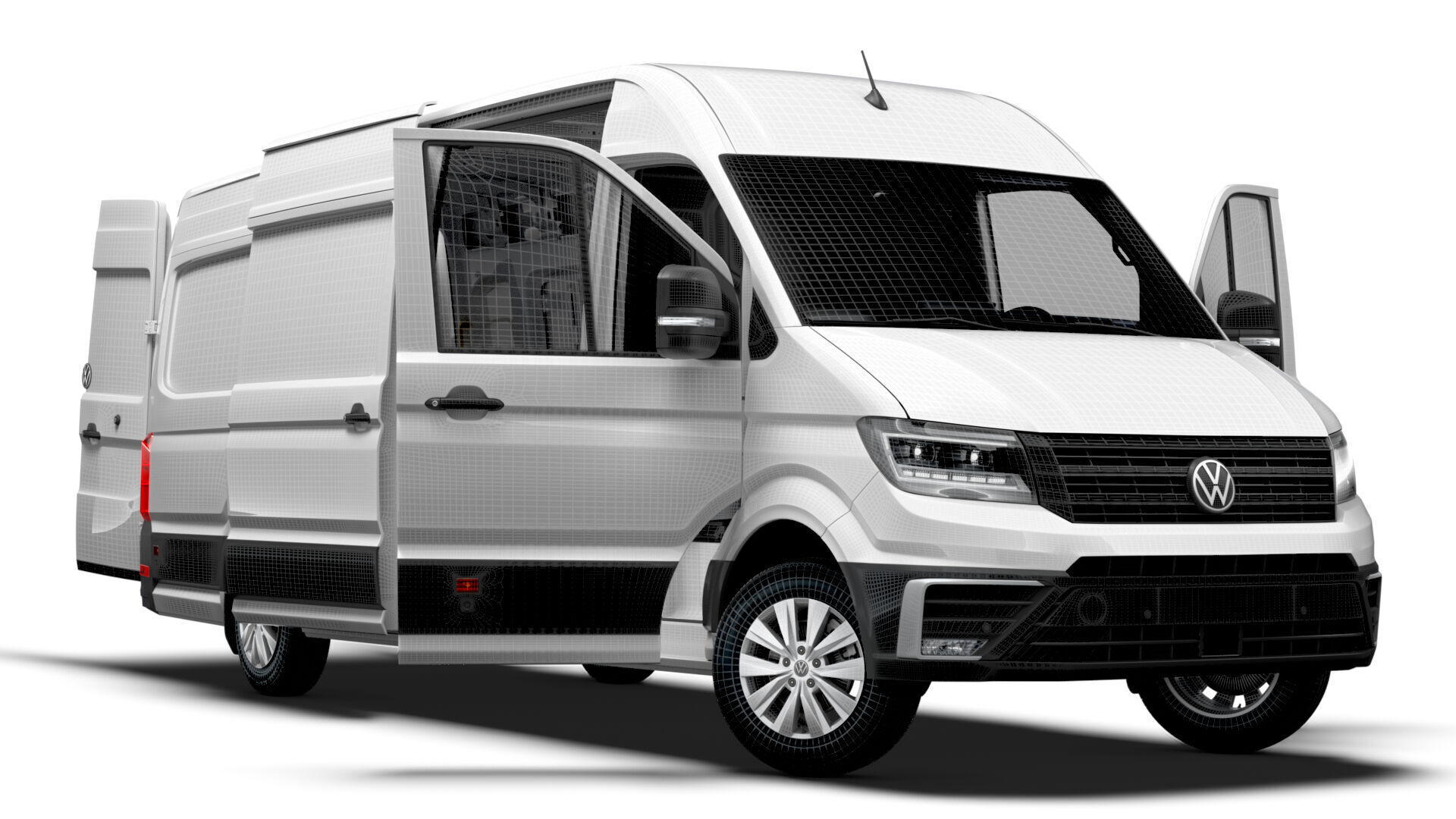 VW Crafter Van LWBM HR HQInterior 2025 3D model_15