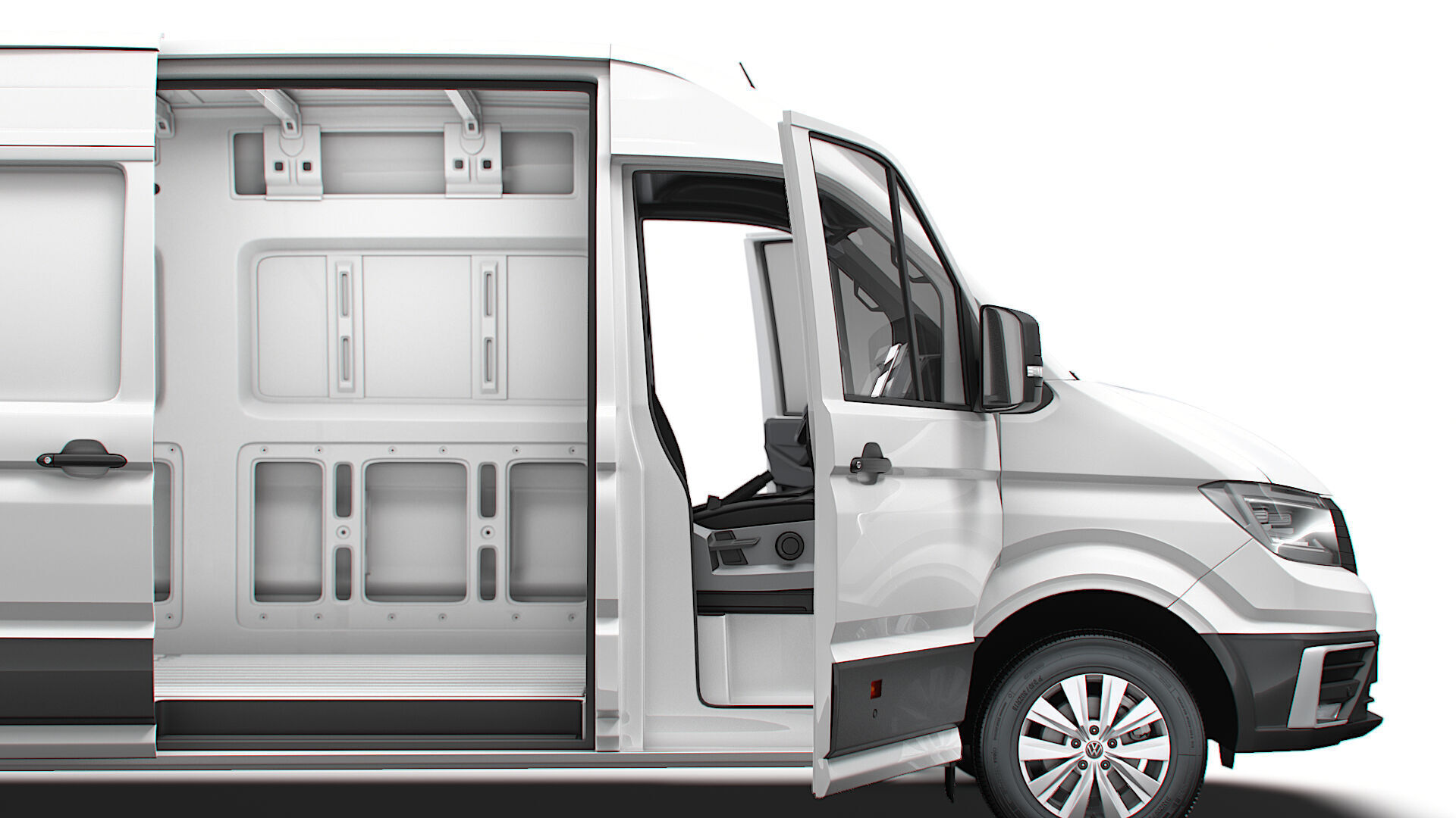 VW Crafter Van LWBM HR HQInterior 2025 3D model_1